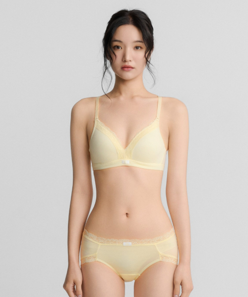 휠라언더웨어 러버스 노와이어 브라 Lemon Color