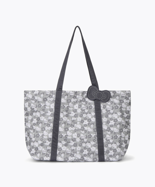 HELLO KITTY PATTERN BIG TOTE BAG [GREY]