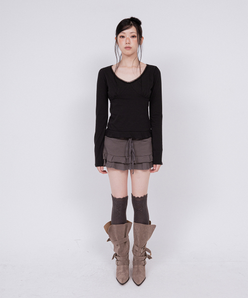 BELLA MINI SKIRT DARK GRAY