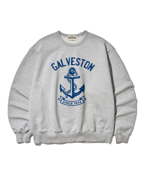 Galveston 1942 갤버스턴 빈티지 멜란지 헤비웨이트 스웻셔츠 — Main product photo