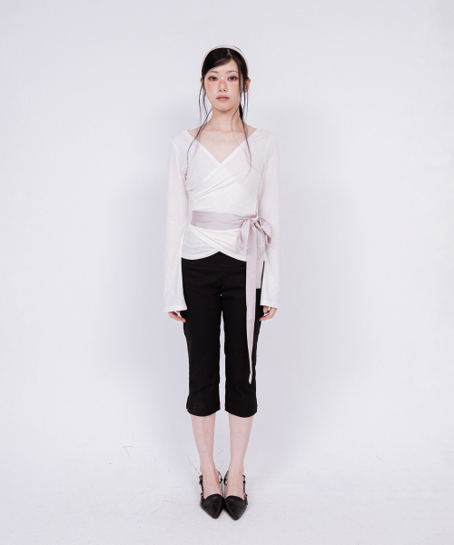 DOUBLE WRAP CARDIGAN IVORY