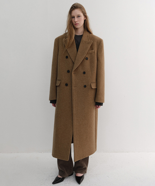 던스트 UNISEX TAILORED DOUBLE-BREASTED COAT_UDCO6D125_CAMEL