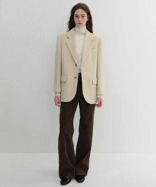 던스트 UNISEX ALPACA BLAZER COAT_UDJA6D123_BUTTER BEIGE