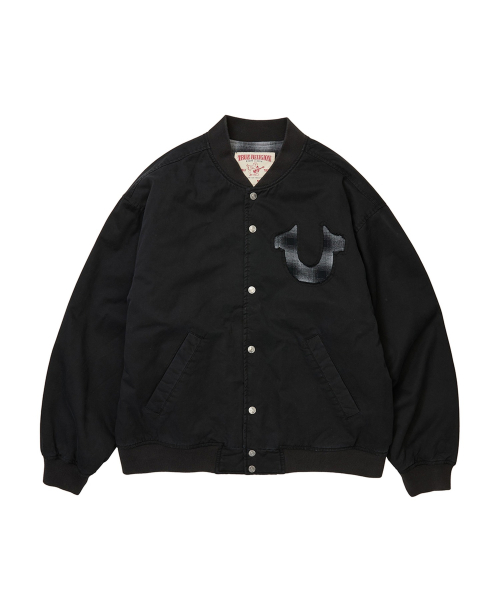 트루릴리젼 Glorious Big Horseshoe Varsity Jacket - BLACK