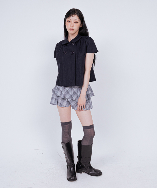 PLIE TARTAN SKIRT GRAY