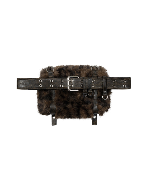 트리밍버드 Mini Fur Belt Bag [ Brown ]