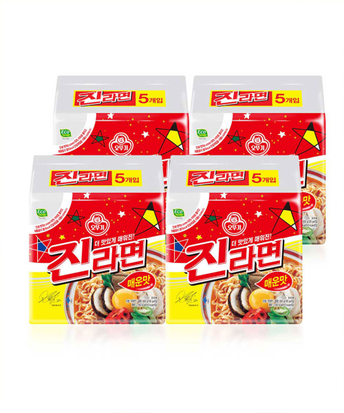 오뚜기 진라면 매운맛 20개입 (5개입번들 x 4개)