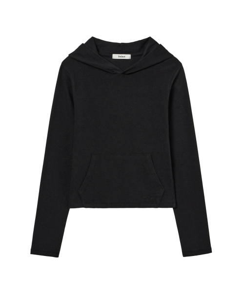BASIC SLIM HOODIE IN BLACK