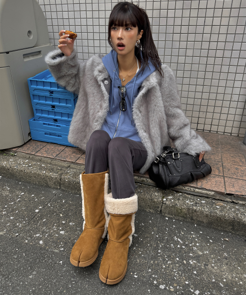 TABI SHEARLING BOOTS (CHESTNUT BROWN)