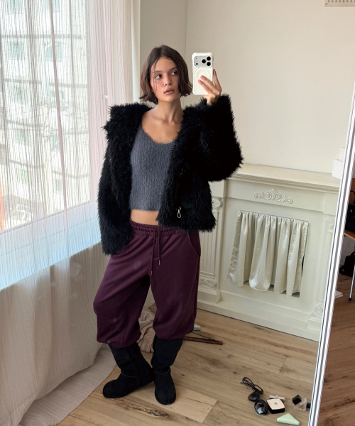 EASY SWEAT PANTS (DARK PURPLE)