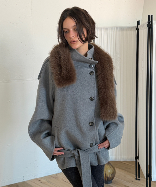 FUR MUFFLER (BROWN)