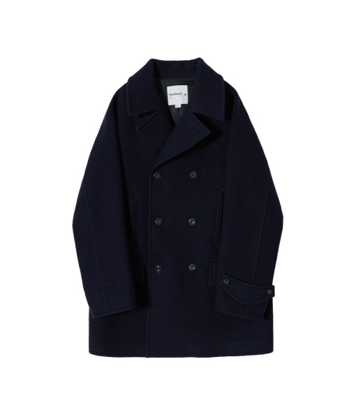 홀리선 Captain Wool Boiled Pea Coat Dark Navy