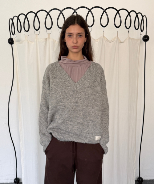 BOCA WOOL V KNIT (MELANGE GREY)
