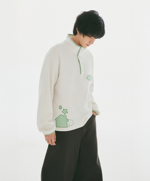 MANGGEUREOJIN GOM Fleece Half-Zip (Ivory)_SPFZG4TU03
