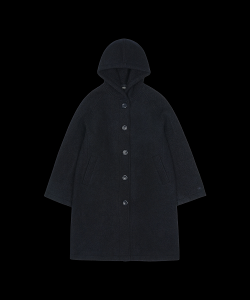코이세이오 038 038 HOODED LONG COAT NAVY