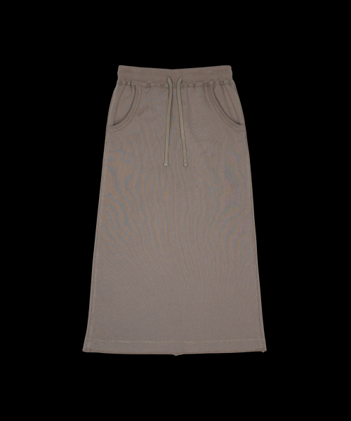 코이세이오 038 038 RAW EDGE LONG SKIRT ASH BROWN