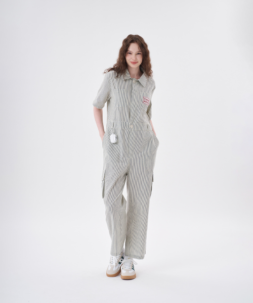 플랑 드 마룬 SEERSUCKER JUMPSUIT_NAVY STRIPE