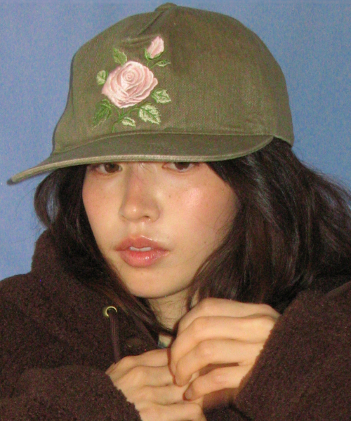 론론 VINTAGE ROSE WASHED BALL CAP BROWN