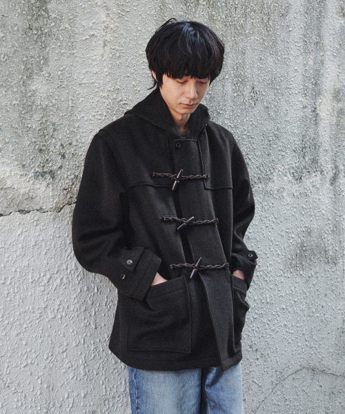유니온블루 HALF DUFFLE COAT [DARK BROWN]