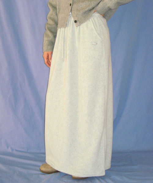 론론 FLEECE LONG SKIRT LIGHT MINT