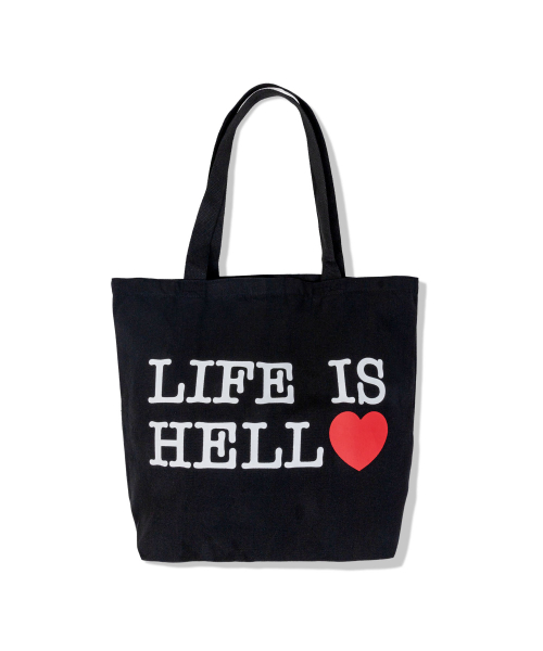 미디엄스 LIFE IS HELL Tote Bag - Black (라이프 이즈 헬 토트백 - 블랙)