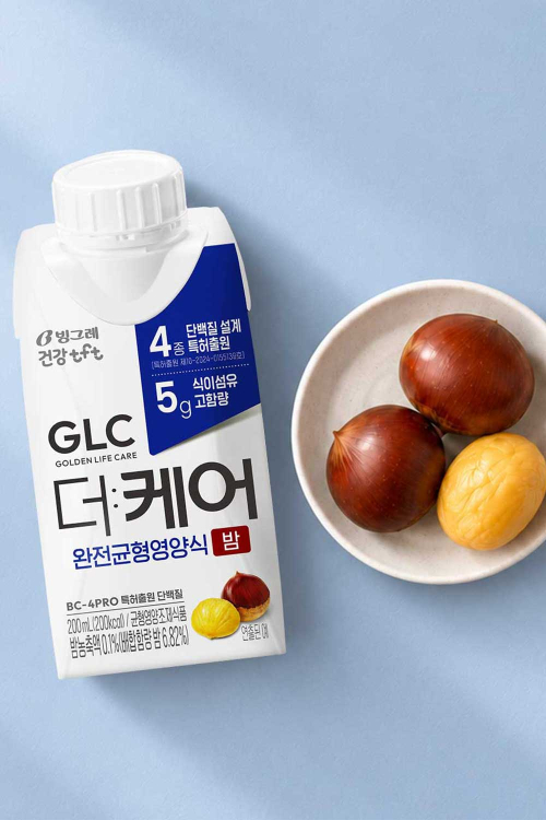 빙그레 GLC 더케어 완전균형 영양식 밤 200ml x 18팩