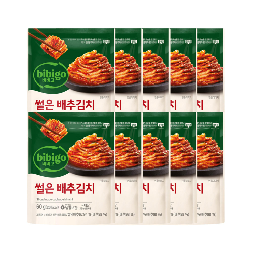 CJ제일제당 비비고 썰은배추김치 60g x10개