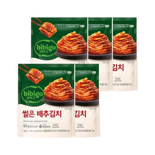 CJ제일제당 비비고 썰은배추김치 60g x5개