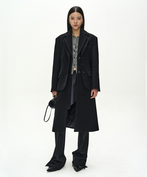 앤더슨벨 BLAZER LAYERED 26 COAT (BLACK)