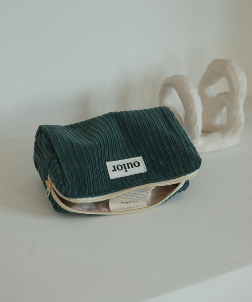 위올 [기프트박스]ouior everyday pouch_corduroy midnight green