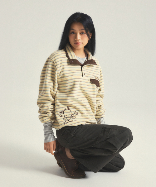 [SANRIO CHARACTERS] Fleece Half-Zip (Beige)_SPFZG4TU02