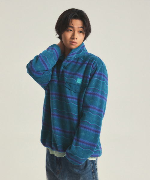 SANRIO CHARACTERS Fleece Half-Zip (Navy)_SPFZG4TU02