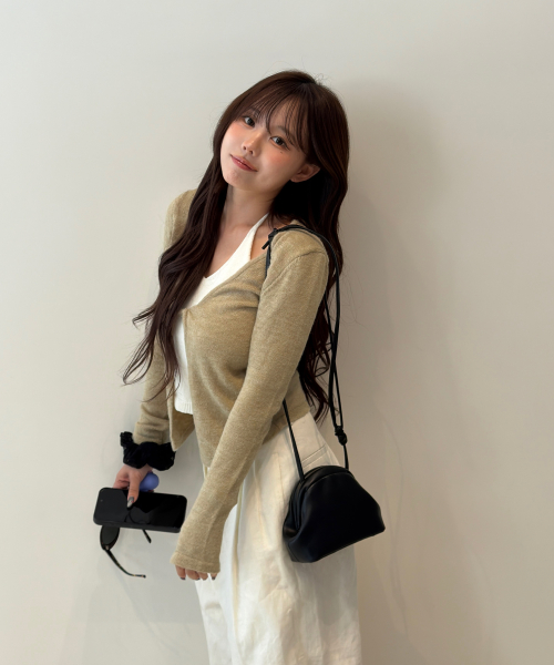 키시닝 Pebble Pouch Bag (Black)