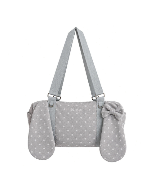 Bunny Ribbon Boston Bag _ Grey