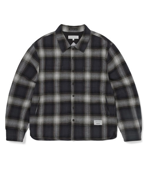 GORE-TEX WINDSTOPPER Plaid Shirt Navy — Main product photo
