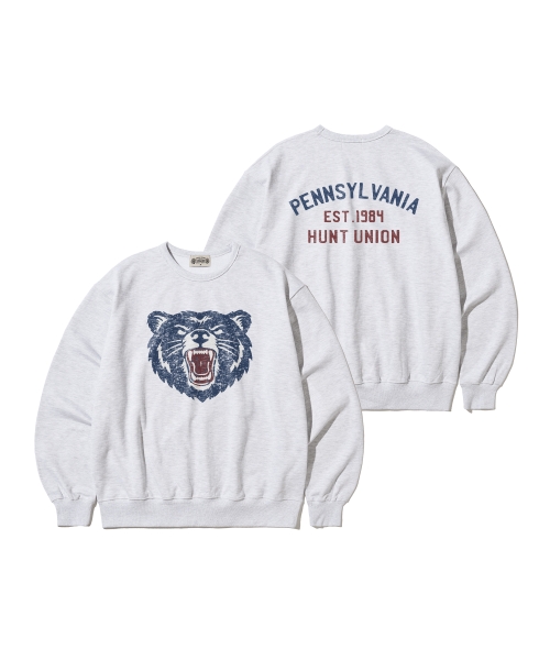 Pennsylvania Hunt Union 1984 빈티지 백멜란지 헤비웨이트 스웻셔츠 — Main product photo
