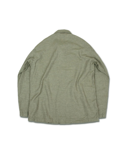 swellmob cotton heringbone utility jacket -olive-