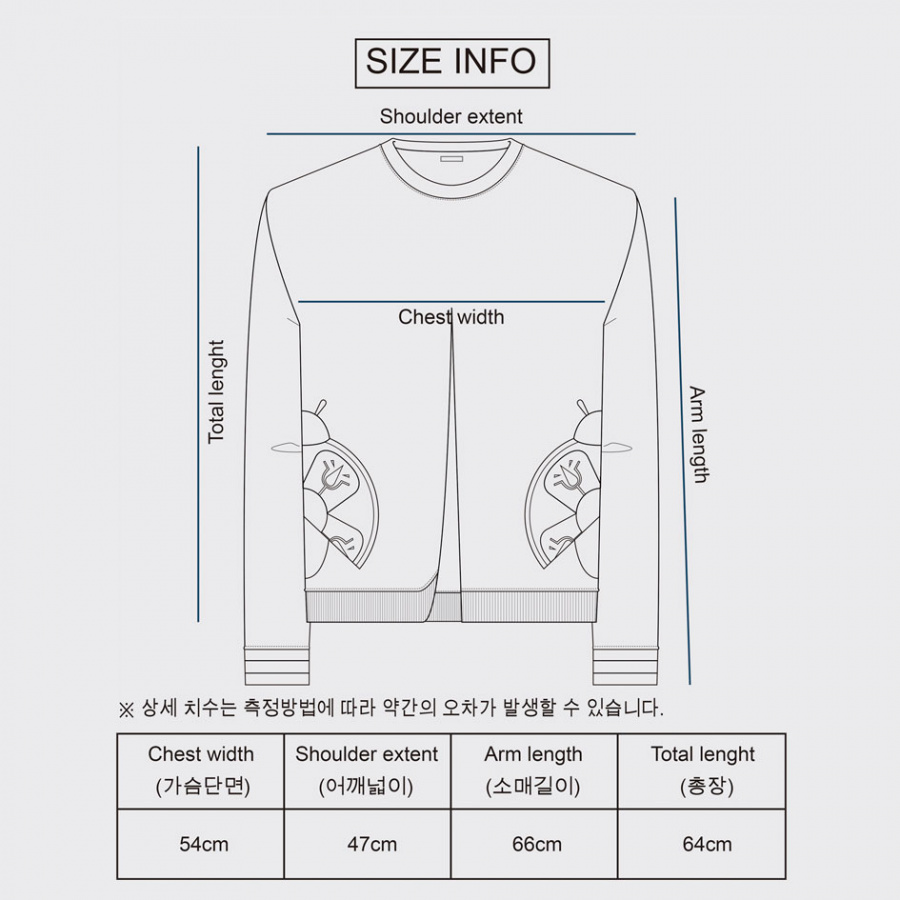 깜비오어패럴(CAMBIO APPAREL) [ORIGINAL COLLECTION] SIDE LADYBUG MTM - 사이즈 & 후기 | 무신사