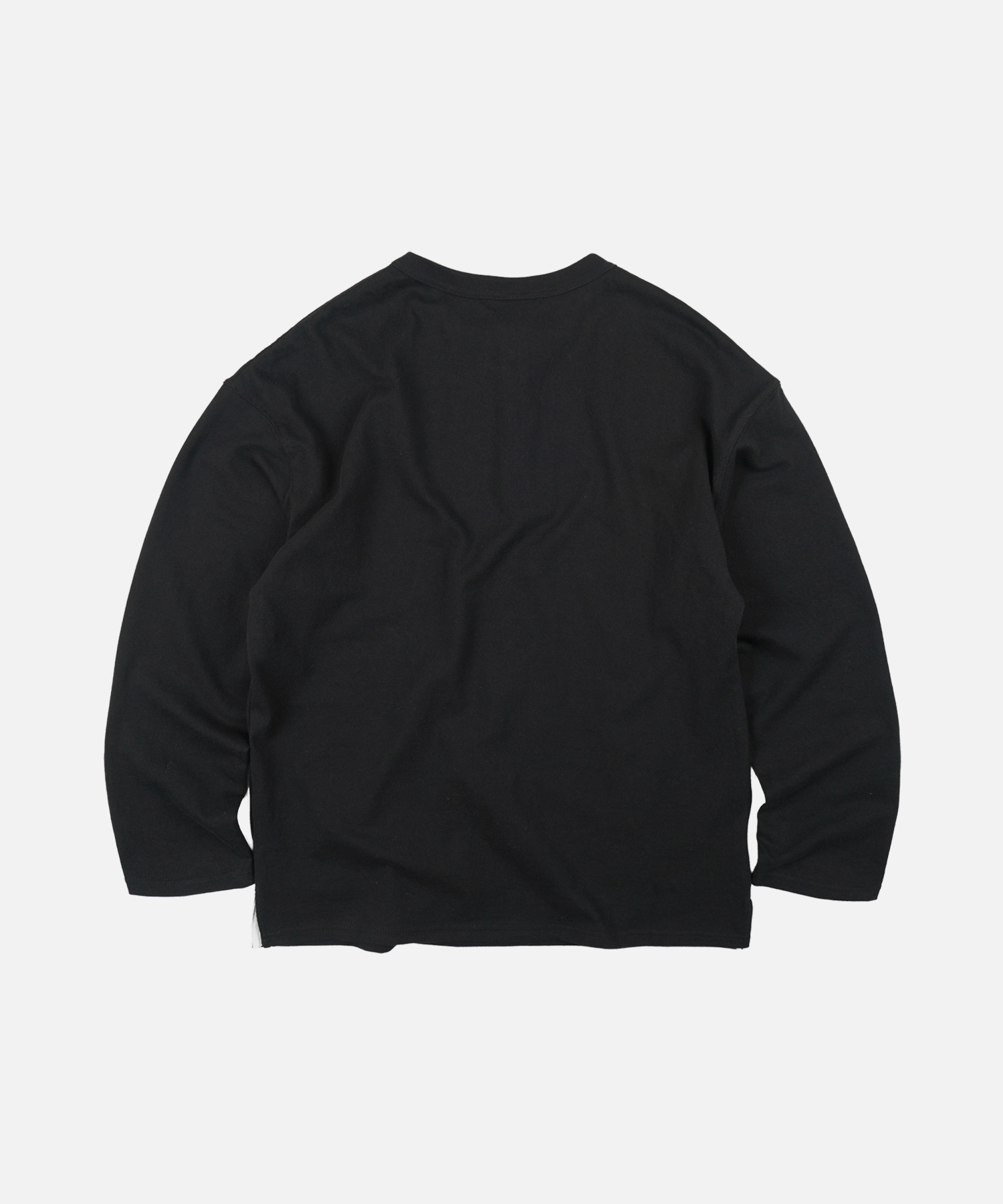 10S SOLID HENLEY NECK TEE _ BLACK