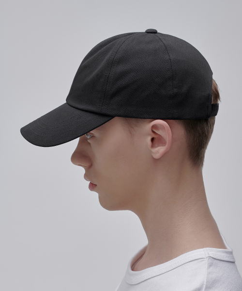 Basic Cotton Ball Cap [Black] thumbnail 3