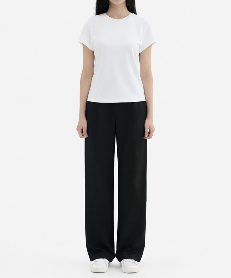unisex semi wide banding slacks