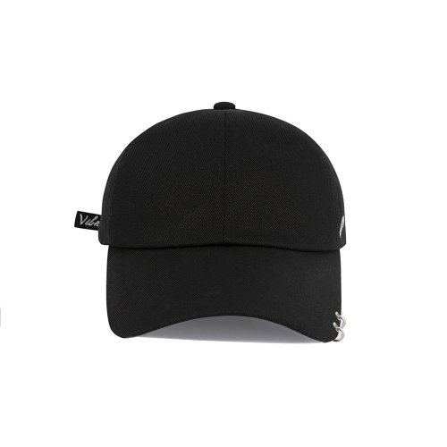 Black baseball cap sales with rings