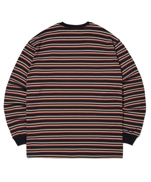 MUSINSA  CRITIC Stripe Long Sleeve TS Orange