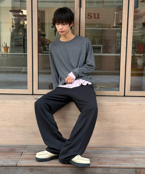 Wide Fit Slacks [Black] thumbnail 6