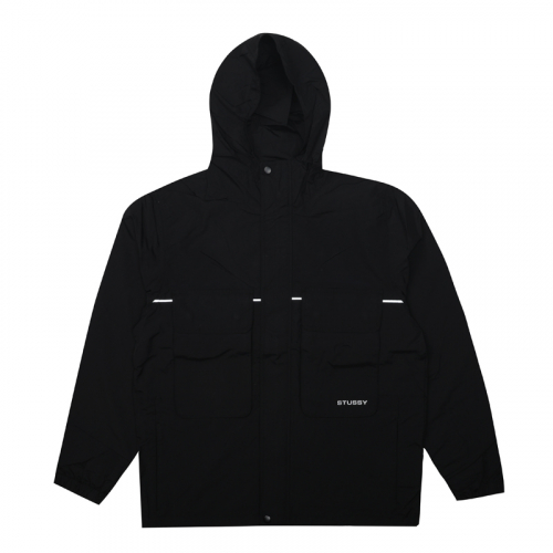 스투시(STUSSY) BIG POCKET SHELL JACKET (BLACK) [115413-BLAC