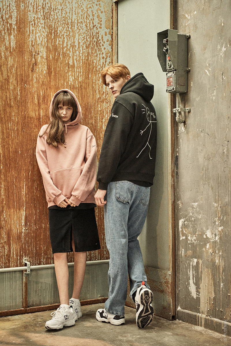 MUSINSA | CPGN STUDIO LETTERING TATTOO HOOD FLEECE LINED PINK