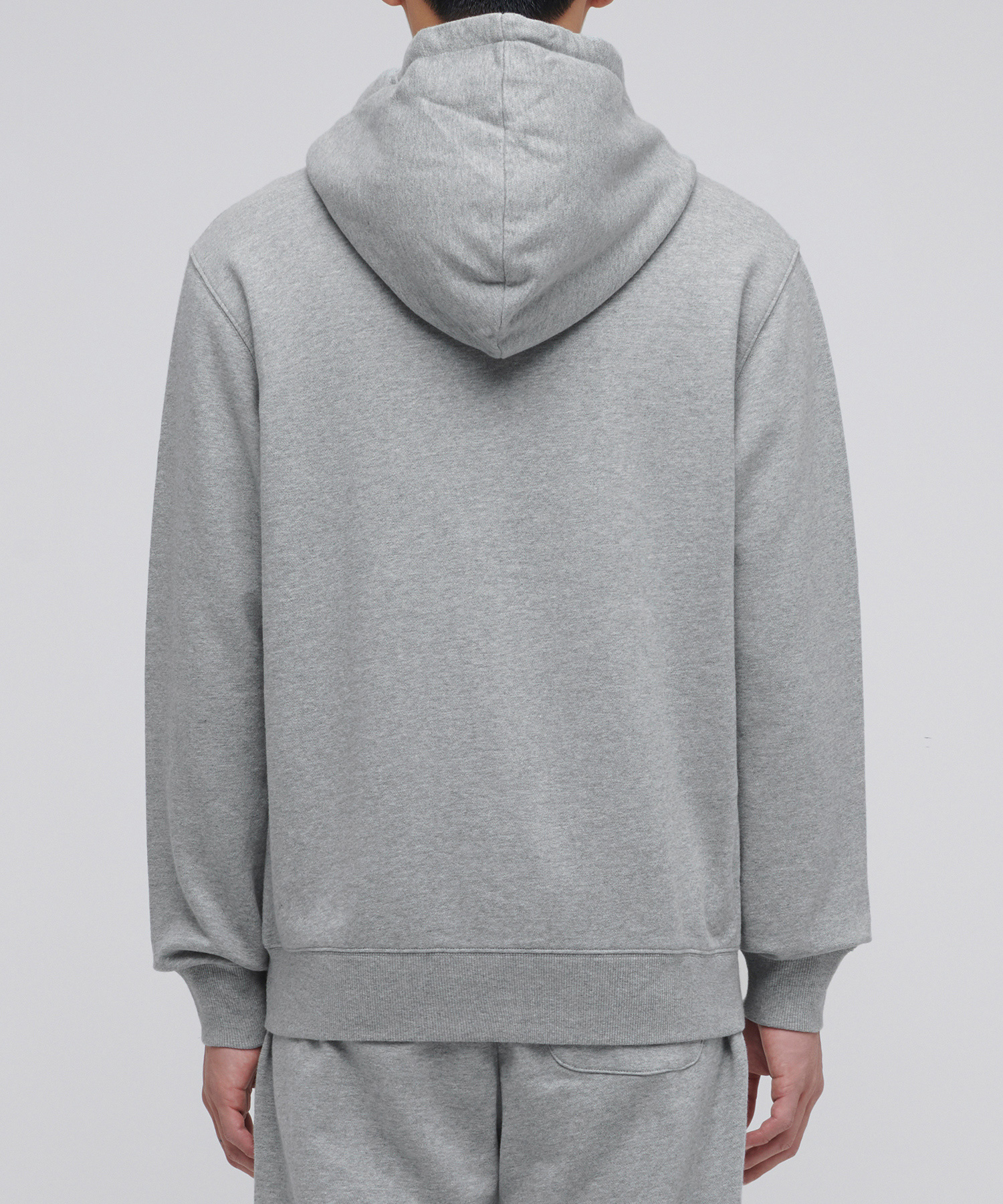 HOODED SWEAT ZIP-UP [MELANGE GREY]