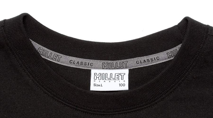 밀레 클래식(MILLET CLASSIC) 슬리브 로고 MVS COTTON L/S_블랙