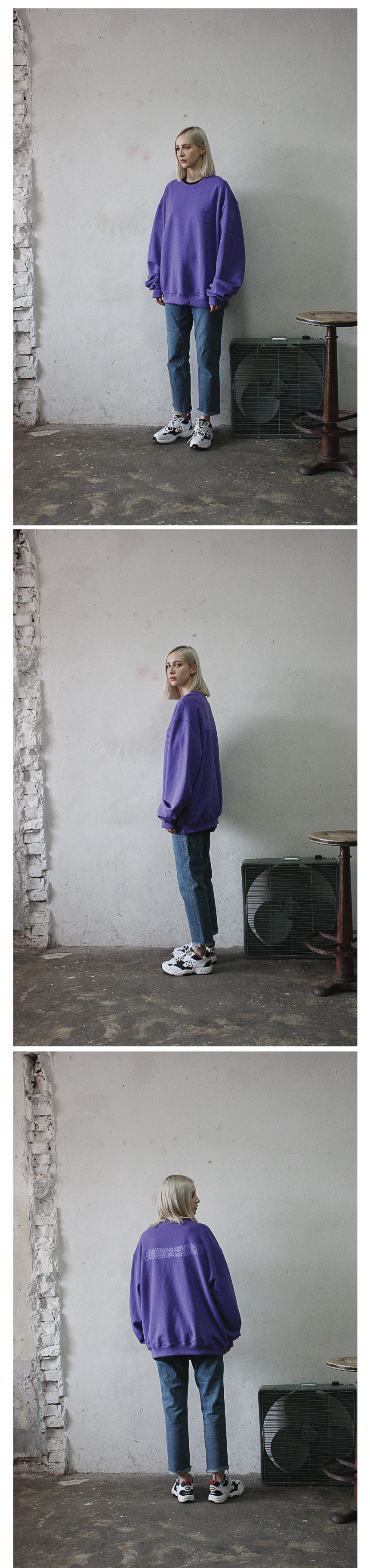 MTM CPN LOGO EMBROIDERY SWEATSHIRT - 5 COLORS PURPLE