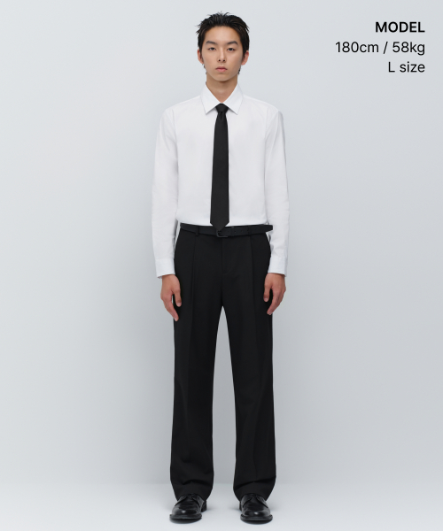 BASIC DRESS SHIRT [WHITE] thumbnail 2